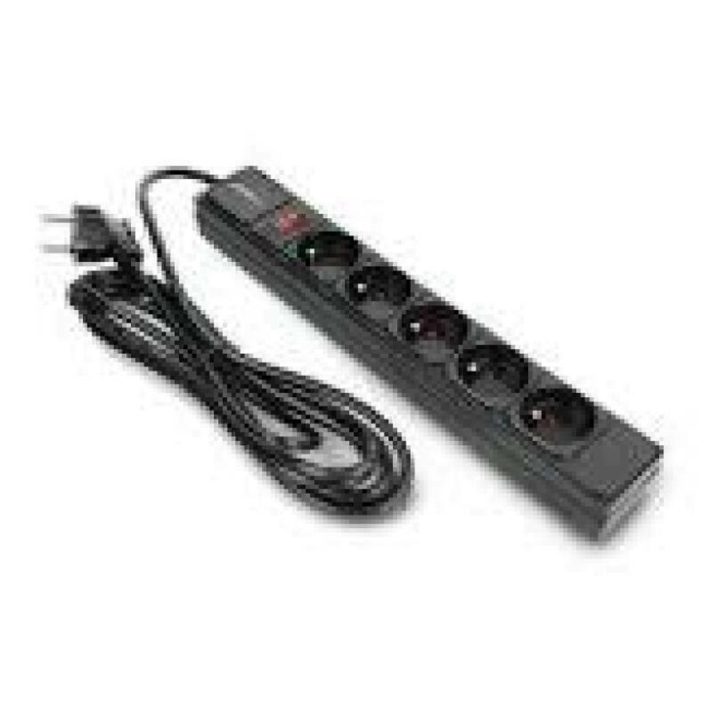 TRACER PowerGear 3.0 m Black 5 sockets power strip