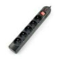 TRACER PowerGuard PRO 1.8m Black 5 sockets. 5 buttons power strip