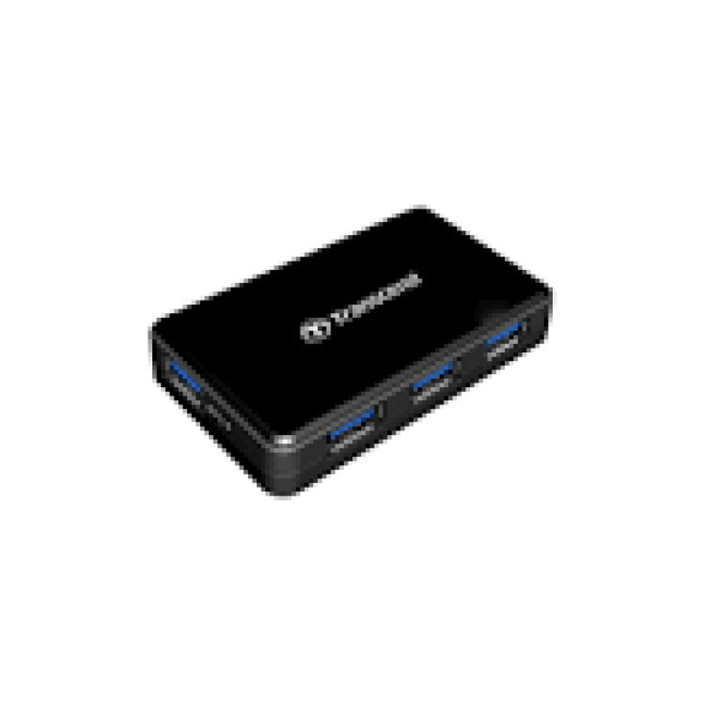 TRANSCEND USB 3.0-Hub with Fast Charging Port for iPad Black