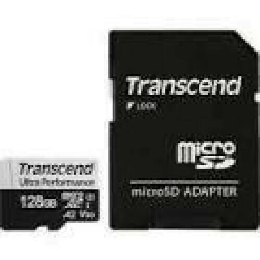 TRANSCEND 128GB microSD w/ adapter UHS-I U3 A2