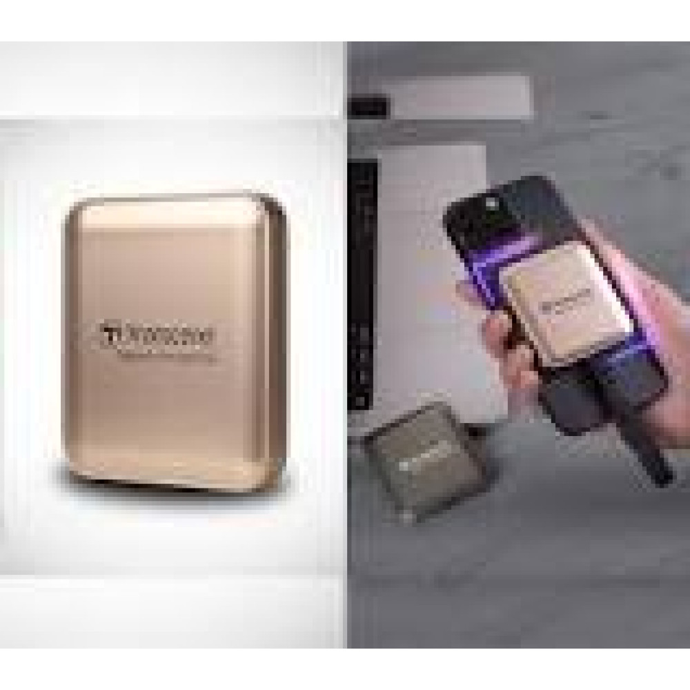 TRANSCEND 4TB External SSD ESD420G USB 20Gbps Type C Magsafe Gold