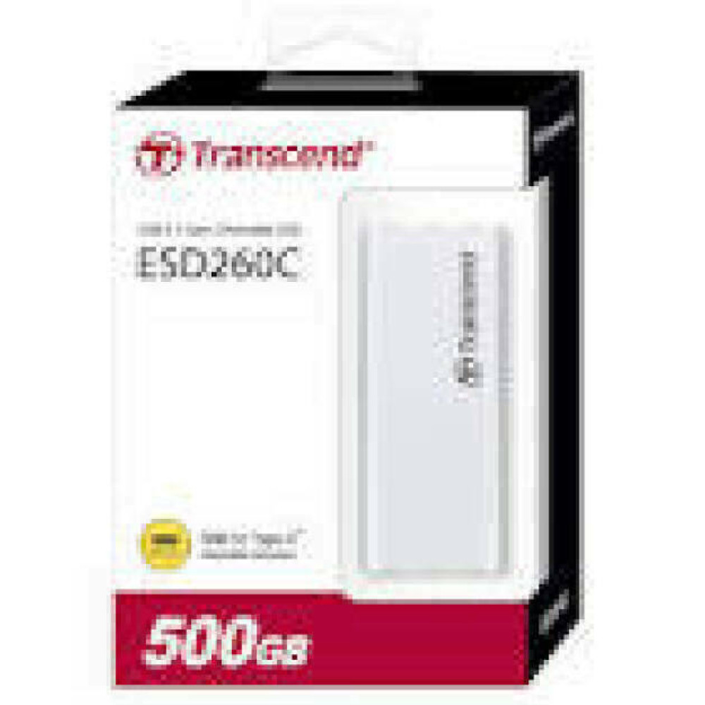 TRANSCEND 500GB External SSD ESD260C USB 3.1 Gen 2 Type C