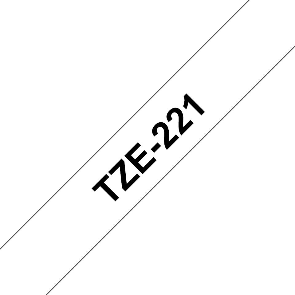 BROTHER P-Touch TZE-221 black on white 9mm