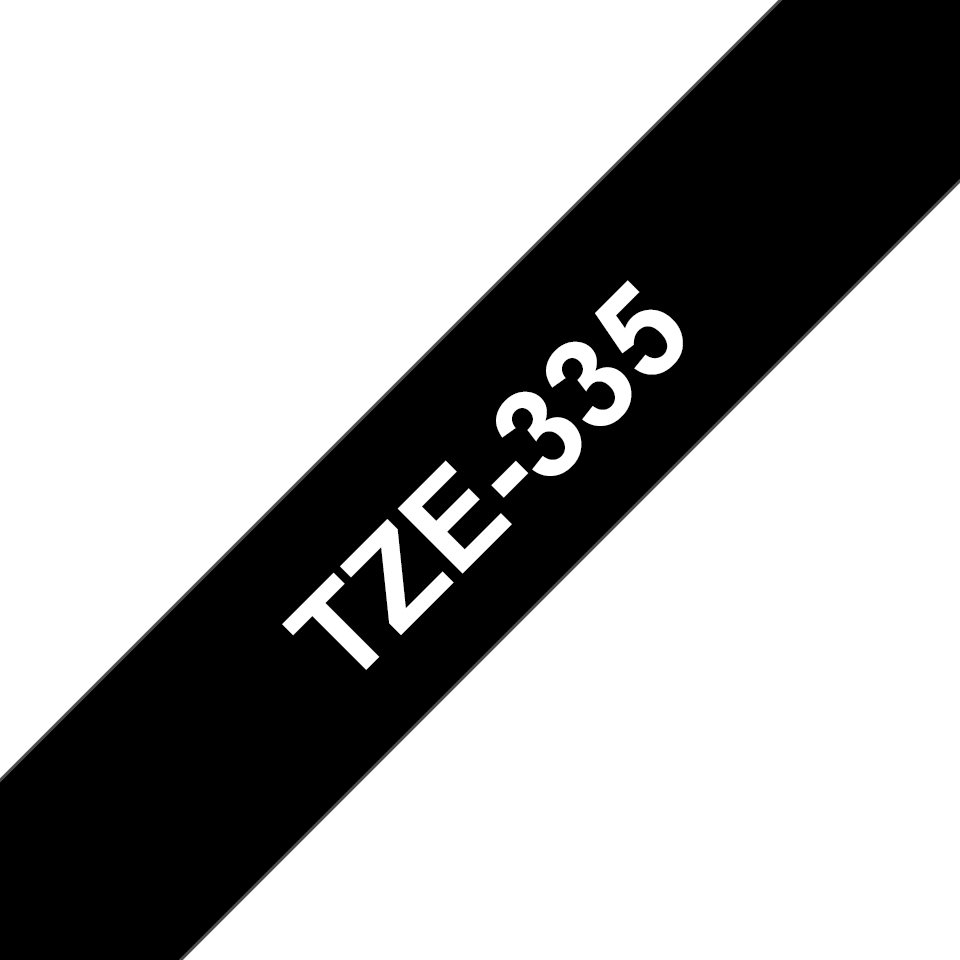 BROTHER P-Touch TZE-335 white on black 12mm