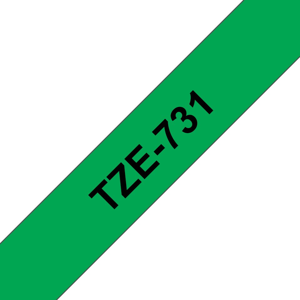BROTHER P-Touch TZE-731 black on green 12mm