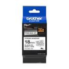 BROTHER TZES241 18mm BLACK ON WHITE ADHESIVE TAPE