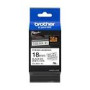 BROTHER TZES241 18mm BLACK ON WHITE ADHESIVE TAPE