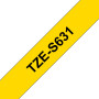 BROTHER P-Touch TZE-S631 black on yellow 12mm extra gluey