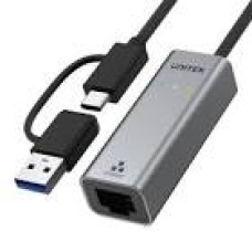 UNITEK ADAPTER U1313C USB-A/C RJ45 2.5 G Ethernet M/F