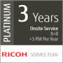 RICOH 3 Year Service Plan: Onsite Service - 8 Hour + 8 Hour Fix +2 Preventative Maintenance per Year Mid-Vol Production Scanners