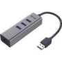 I-TEC USB 3.0 Metal 3-Port HUB with Gigabit Ethernet Adapter 1x USB 3.0 to RJ-45 3x USB 3.0 Port LED