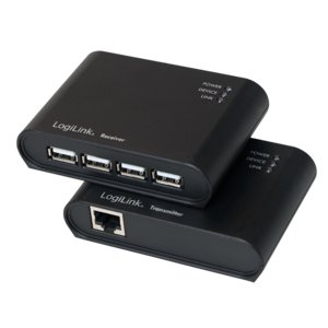 LOGILINK UA0230 - USB 2.0 Extender with built-in 4-Port USB 2.0 Hub and Power Supply
