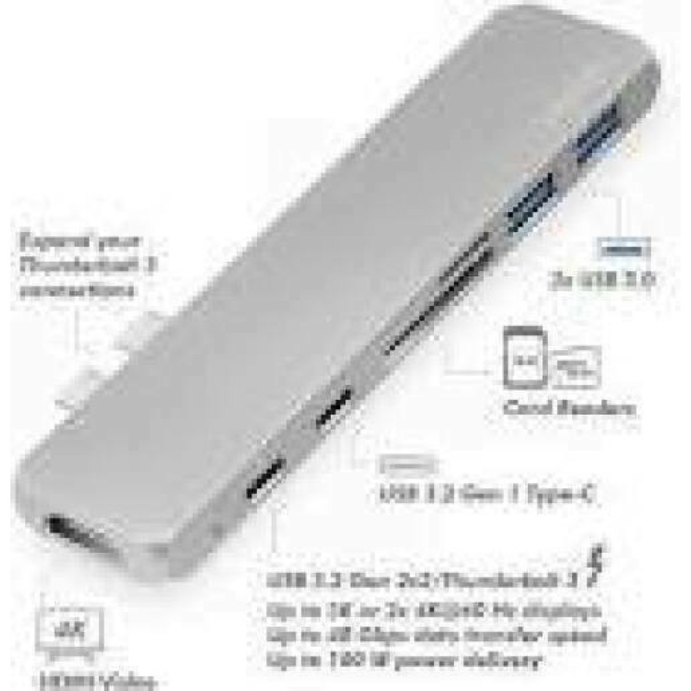 LOGILINK UA0302 USB-C 7-in-1 multifunctional hub with PD aluminum alloy 100W