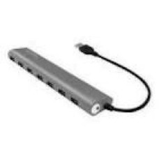 LOGILINK UA0308 - USB 3.0 hub 7 port with card reader aluminum casing grey