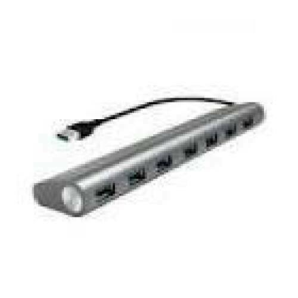 LOGILINK UA0308 - USB 3.0 hub 7 port with card reader aluminum casing grey