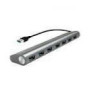 LOGILINK UA0308 - USB 3.0 hub 7 port with card reader aluminum casing grey