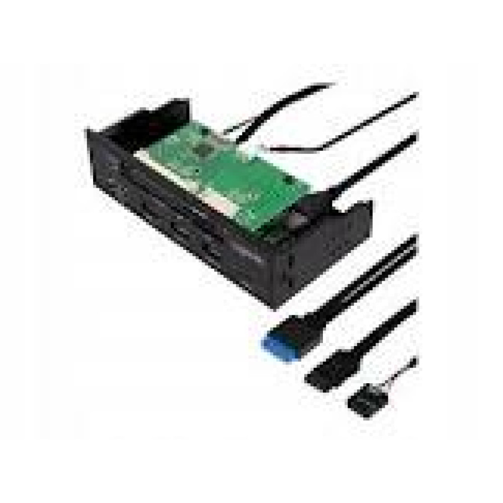 LOGILINK multifunction front panel 5.25inch with 6-way card reader black