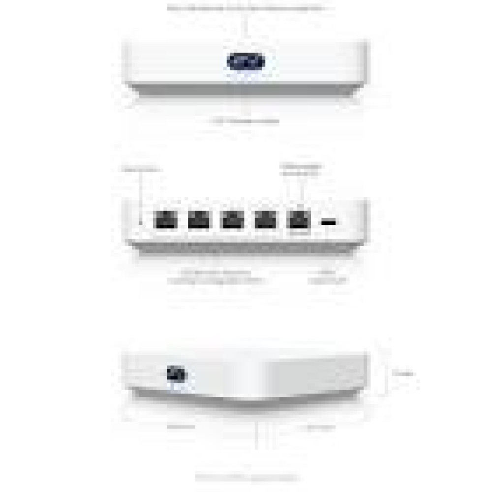 UBIQUITI UniFi Cloud Gateway Ultra / 1x 1/2.5 GbE RJ45-Port WAN / 4x GbE RJ45-Ports LAN / 1 Gbps routing IDS/IPS