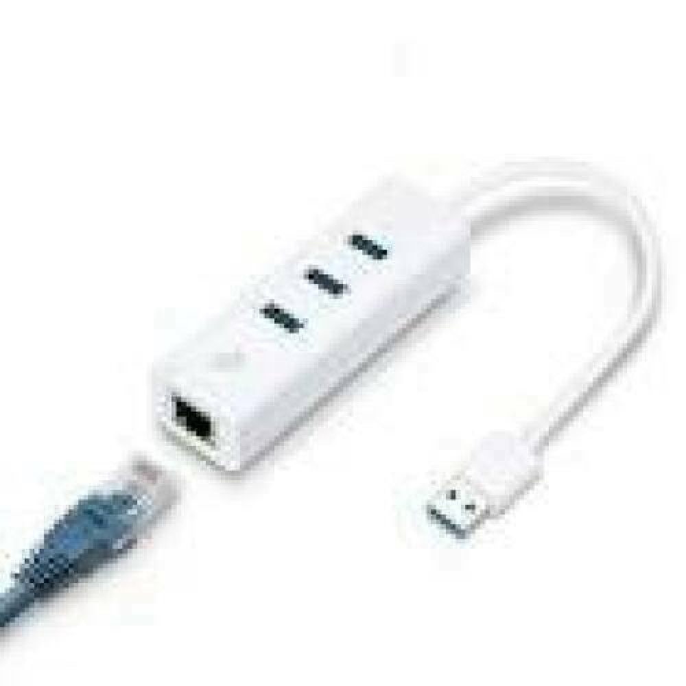 TP-LINK USB 3.0 to Gigabit Ethernet Adapter. 1 port USB 3.0 connector and 1 port Ethernet port