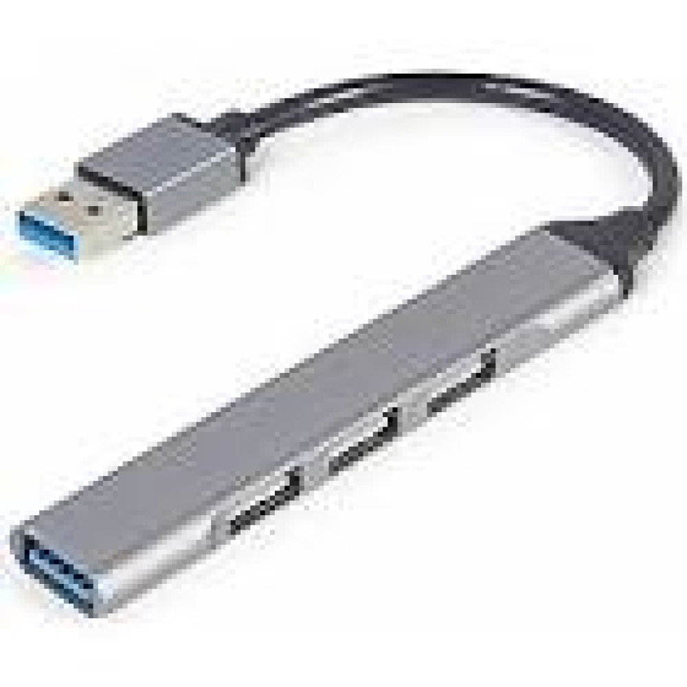 GEMBIRD 4-port USB HUB USB3 x 1 port USB2 x 3 ports silver