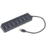 GEMBIRD 7-port USB HUB 1 x USB 3.1 + 6 x USB 2.0 with switches black