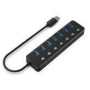GEMBIRD 7-port USB 3.1 Gen 1 HUB with switches black
