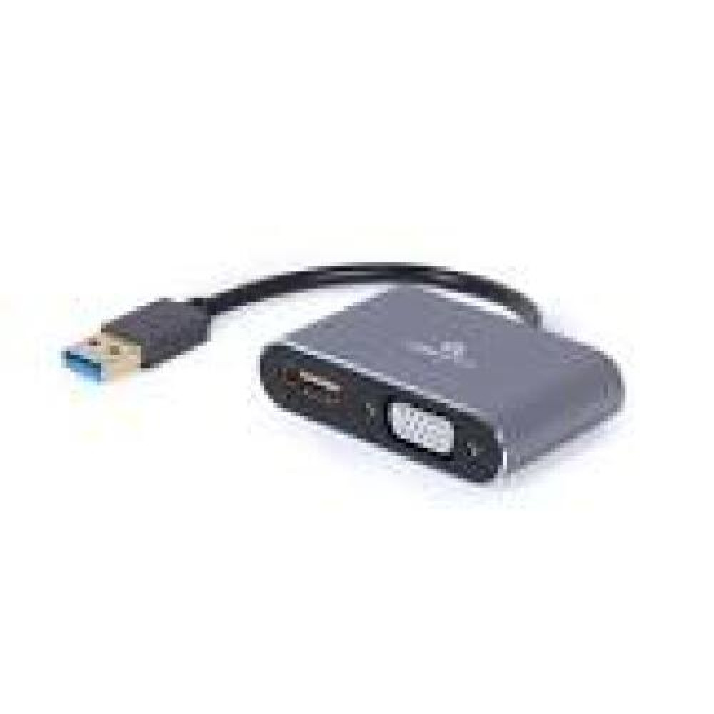 GEMBIRD A-USB3-HDMIVGA-01 USB to HDMI + VGA display adapter space grey