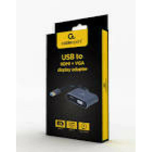 GEMBIRD A-USB3-HDMIVGA-01 USB to HDMI + VGA display adapter space grey