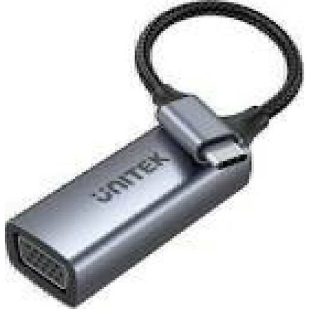UNITEK V1413A ADAPTER USB-C - VGA FULLHD ALU 15cm