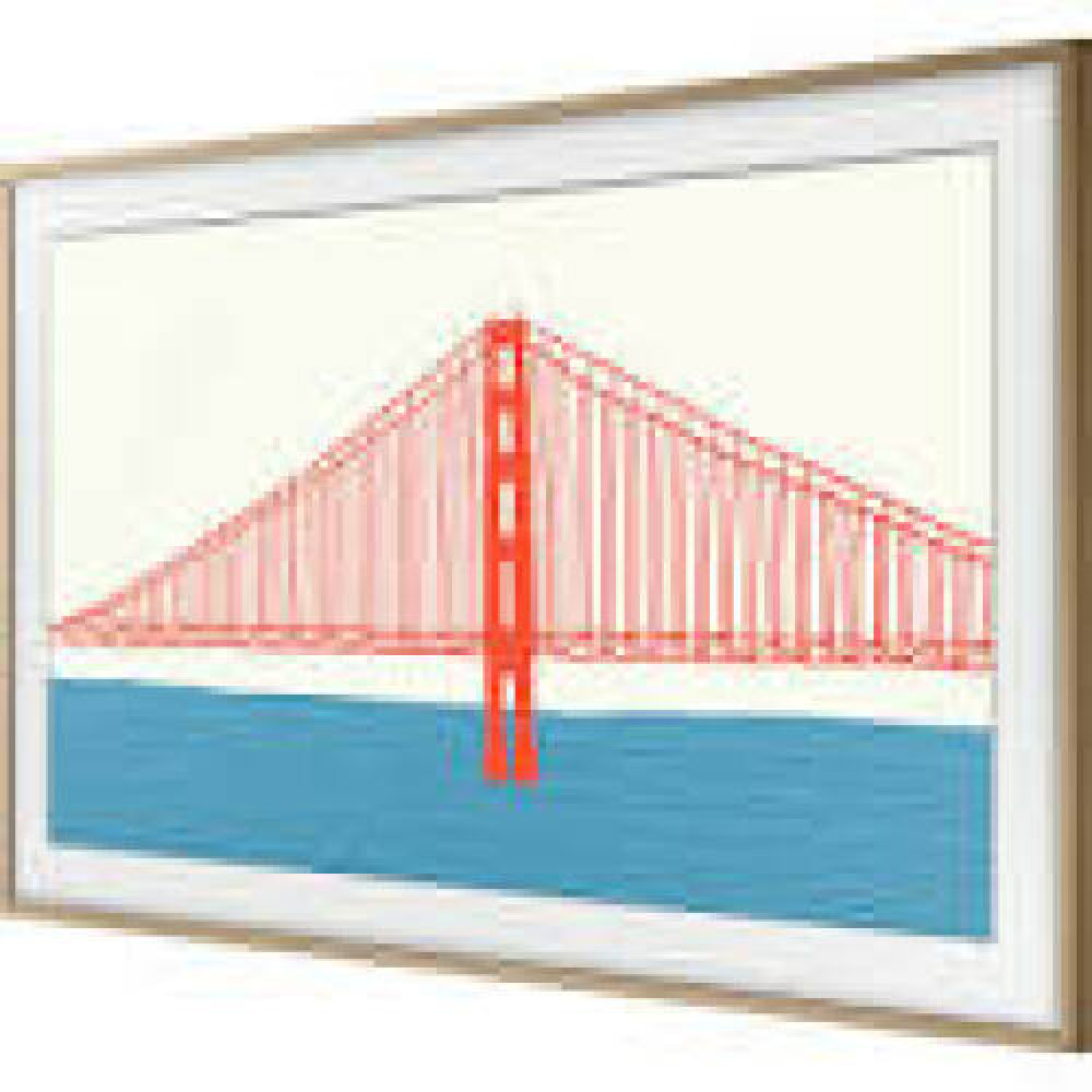 SAMSUNG Frame 50 Teak Modern 2021 90 degree square