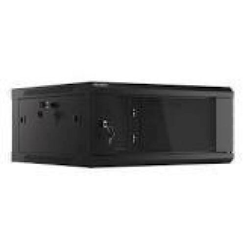 LANBERG Rack Cabinet 19inch Wall-Mounted 4U/600 With Glass Door Black Assembled