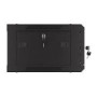 LANBERG Wall mount cabinet 19inch 4U 600x450 mesh door black flat pack