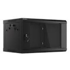 LANBERG Wall mount cabinet 19inch 6U 600x450 mesh door black flat pack