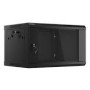 LANBERG Wall mount cabinet 19inch 6U 600x450 mesh door black flat pack