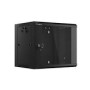 LANBERG Wall mount cabinet 19inch 9U 600x450 steel doors grey flat pack