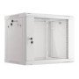 LANBERG Wall mount cabinet 19inch 9U 600x450 steel doors grey flat pack