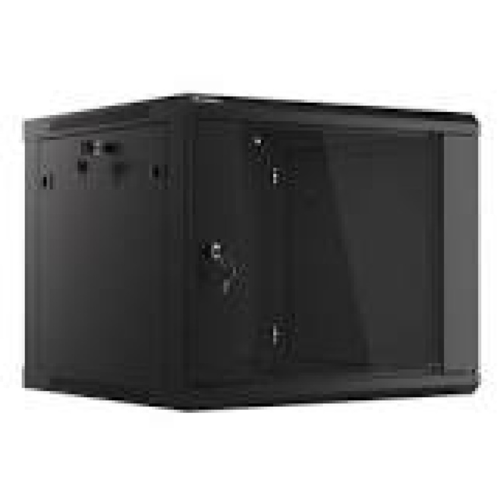 LANBERG Wall mount cabinet 19inch 9U 600x450 mesh door black flat pack