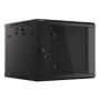 LANBERG Wall mount cabinet 19inch 9U 600x450 mesh door black flat pack
