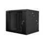 LANBERG WF02-6609-10B wall-mounted double section rack 19inch flat pack 9U/600x600mm black