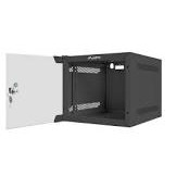 LANBERG cabinet rack 10 inch 4U 300x300 glass door black flat pack