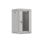 LANBERG Rack Cabinet 10 inch wall-mount 9U 300x300 with glass door grey flat pack