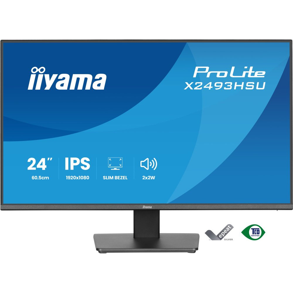 IIYAMA X2493HSU-B1 24inch IPS FHD 120Hz 350cd/m2 1ms 1500:1 HDMI DP USB 2x2.0 Speakers