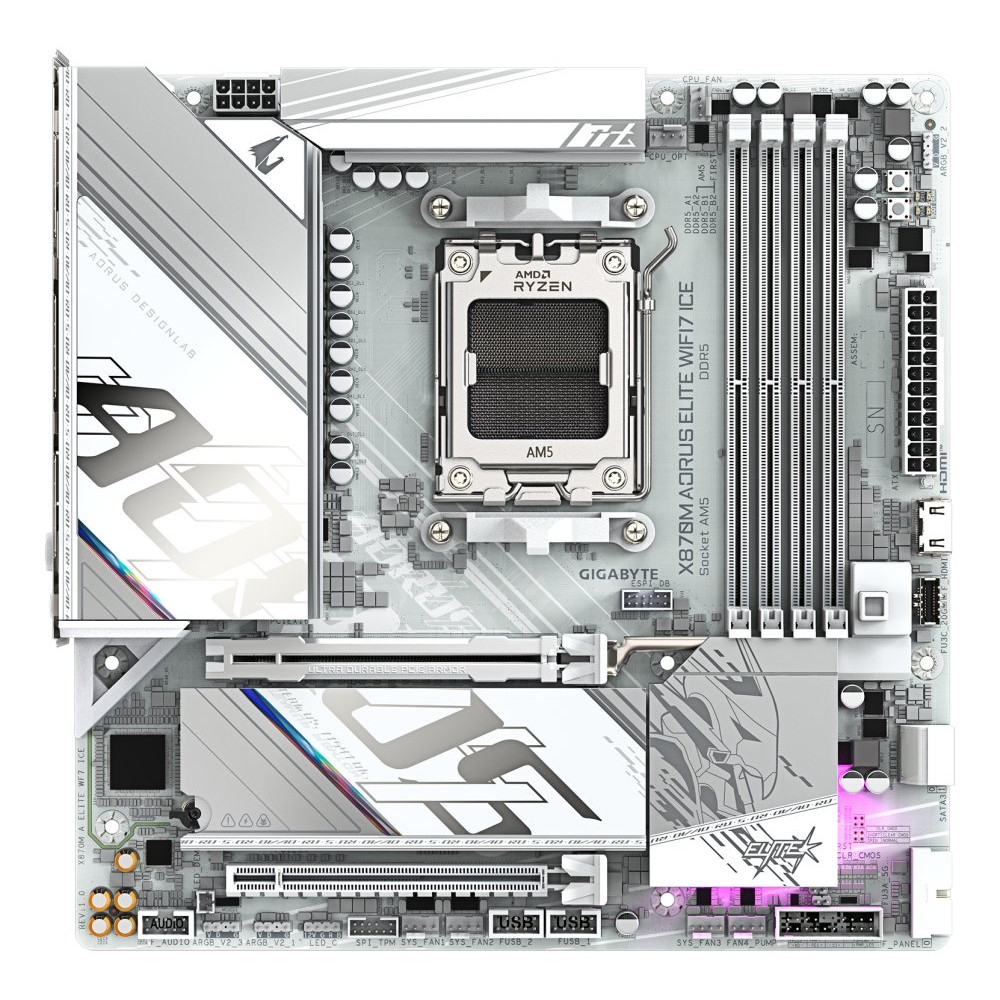 GIGABYTE X870M A ELITE WF7 ICE AM5
