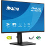 IIYAMA XB2491HS-B1 24inch IPS-panel 1920x1080 120Hz 15mc Height Adj. Stand 1ms MPRT 350cd/m HDMI DisplayPort Speakers