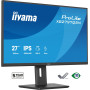 IIYAMA XB2797QSN-B1 27inch IPS-panel 2560x1440 EyeComfort 15cm Height Adj. Stand USB-C Dock LAN/65W PD/DP-OUT USB v.3.2 1ms