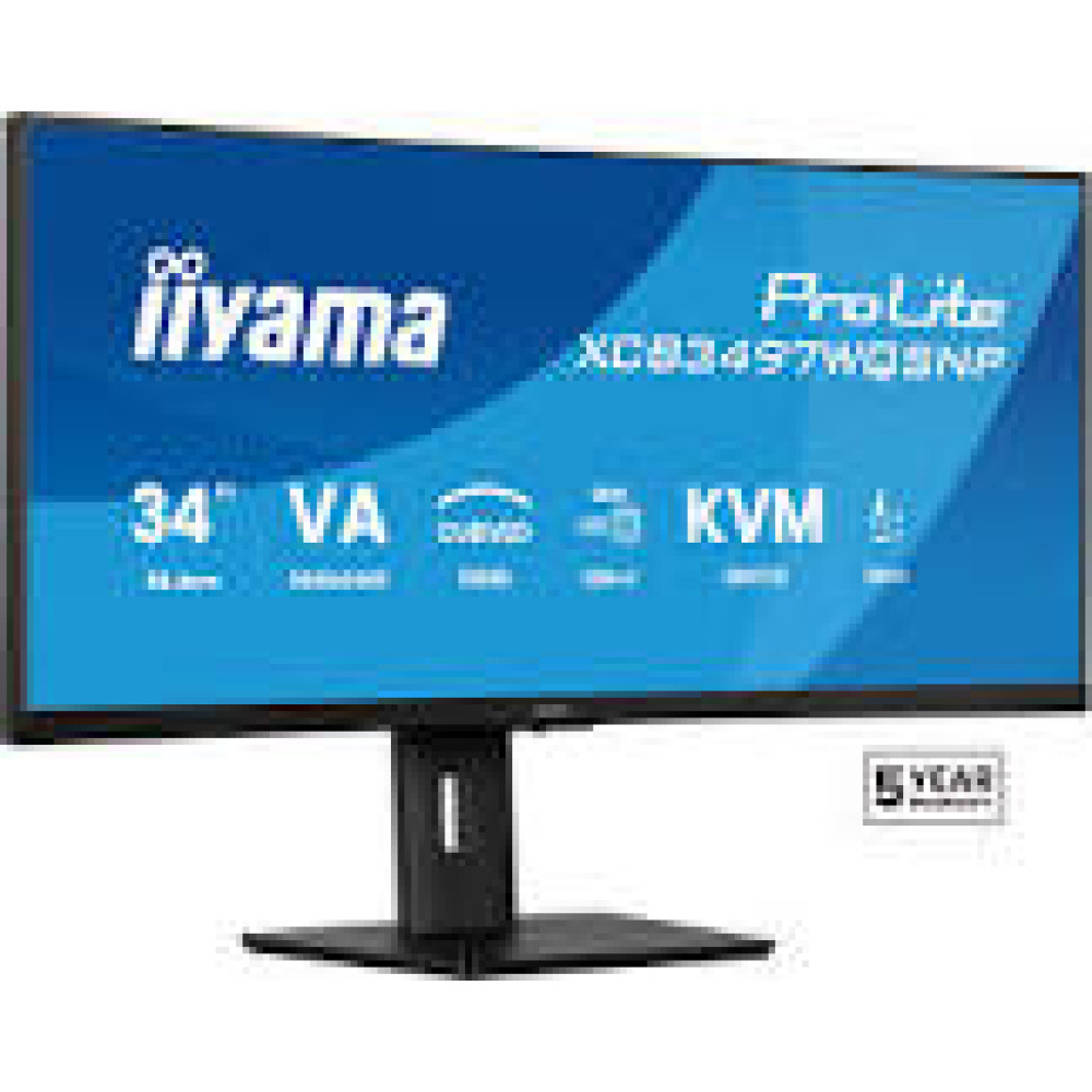 IIYAMA XCB3497WQSNP 34inch UW Curved VA-panel 3440x1440 120Hz 350cd/m2 04ms Speakers USB-C Dock DisplayPort 2xHDMI