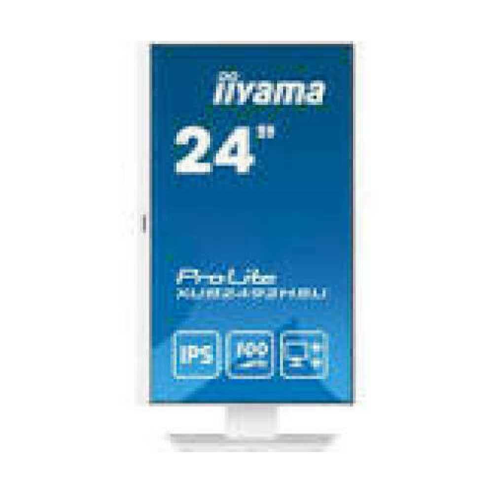IIYAMA XUB2492HSU-W6 24inch ETE IPS-panel FHD 100Hz 250cd/m2 HDMI White Speakers 15cm Height Adj. Stand Pivot (P)