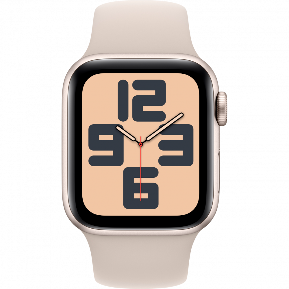 Apple Watch SE GPS 40mm Starlight Aluminium Case with Starlight Sport Band - M/L,Model A2722 MR9V3QI/A