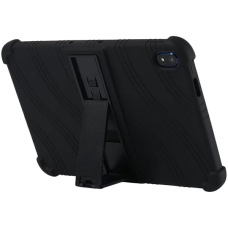 Tablet case for Prestigio Solutions Virtuoso PSTA101, soft rubber with extra protection on the corners, with kickstand. Color black.