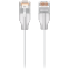 Ubiquiti UACC-Cable-Patch-EL-0.15M-W-24 Nano-thin patch cable with 2.5 GbE and PoE++ support designed to show Etherlighting™ effects, Translucent booted RJ45 for optimal Etherlighting™ brightness, Outer diameter 2.5 mm